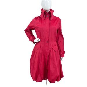 Samuel Dong Balloon Coat Raincoat Fuscia Pink Size S Balletcore Barbie Iconic
